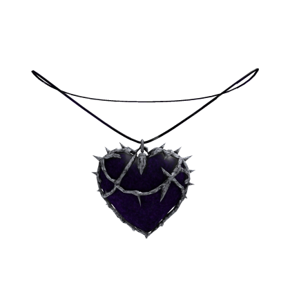 Gothic Purple Heart Pendant