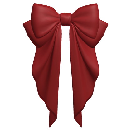 Big Hair Bow Dark Red Basic Cute Christmas Ribbon