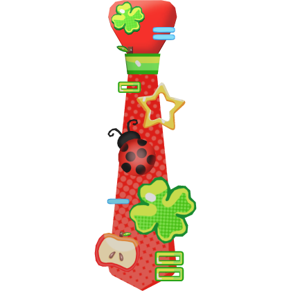 🍎🐞 Kawaii Igari Apple Ladybug Clover Tie 1.0