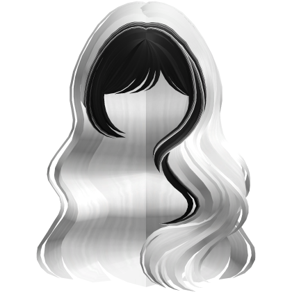 Long Wavy Layered Blowout in White Black