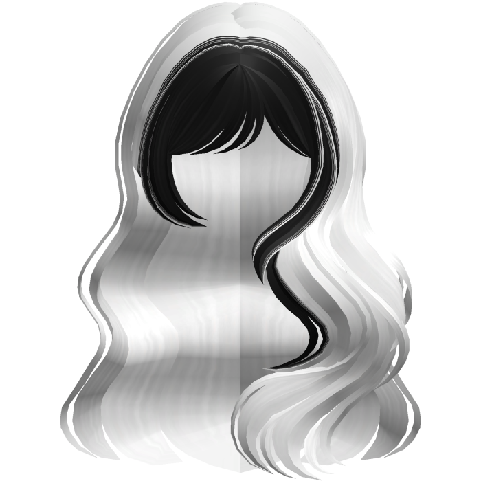 Long Wavy Layered Blowout in White Black