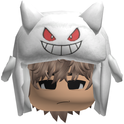 White Dengar Ushanka w/ Chill Emo Boy Face Hair Roblox item
