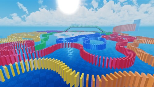 Domino Chain Reaction Effect
