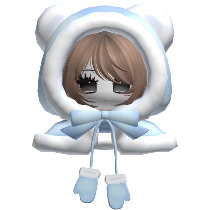 Christmas Moe Girl Blue Bear Hood Milktea