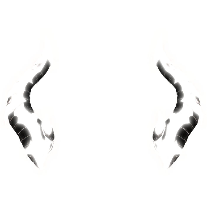 (Emissive) Glowing Black/White Demon Horns