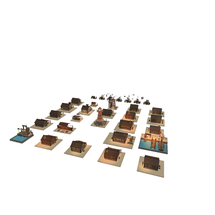 Pirate Island Kit - 7 Stations, NPCs, 20 Props