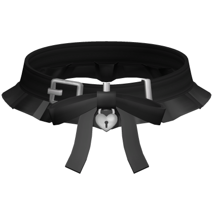 <҂3 : black collar with bow & heart locket ( 3.0 )