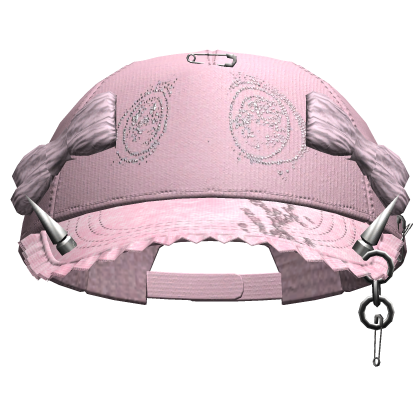 Grunge Anime Eyes Cap (Pink)