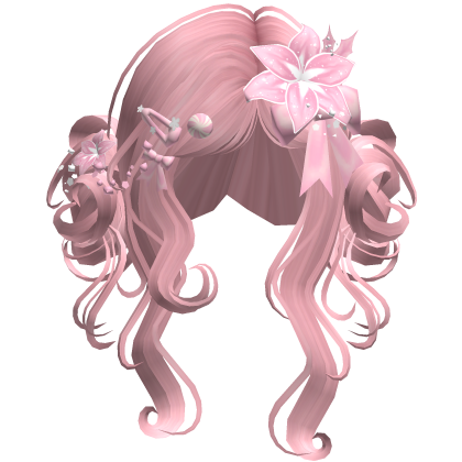 ♡ Christmas Flowery Twin Buns (Pink)