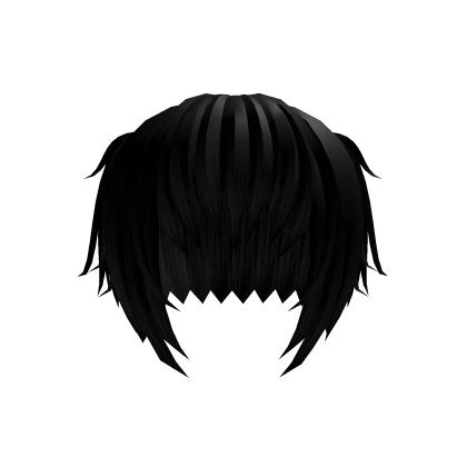 Short choppy vkei Pigtails Hair(Black) Roblox item