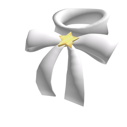 Star Neck Bow [White] Roblox item