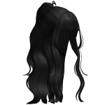 Half Up Half Down Curly Hair in Black