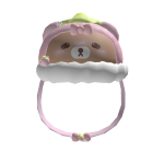 Kawaii Pink Strawberry Brown Bear Hat