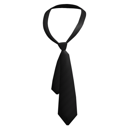 Y2K Loose Messy Tie Black