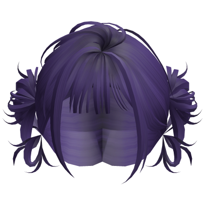 Mini Bun Bob Hair - Purple