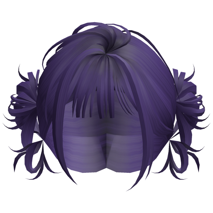 Mini Bun Bob Hair - Purple