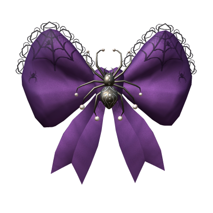 Halloween Spooky Spider Purple Bow 🕷️