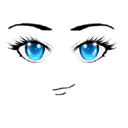 Blue Anime Face Roblox decal