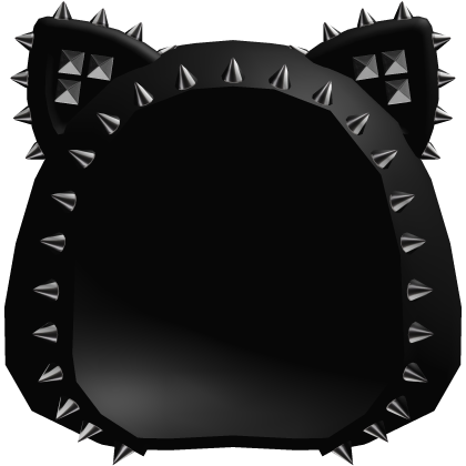 black emo vkei spiky studded cat hood