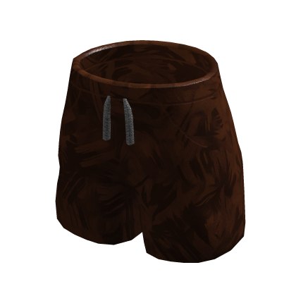 Summer Brush Pattern Shorts | Brown thumbnail