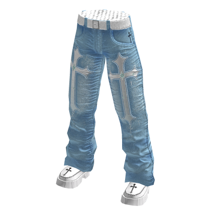 Light Blue Y2k Gothic Jeans thumbnail