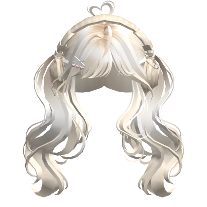 Cute Wavy Pigtails w/Headphonnes (Beige)