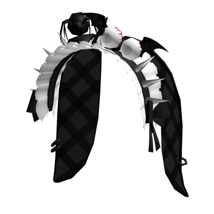 black spider bunny frill headband Roblox item