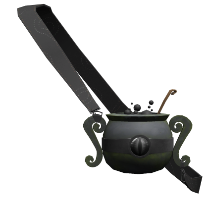 black halloween witch cauldron bag