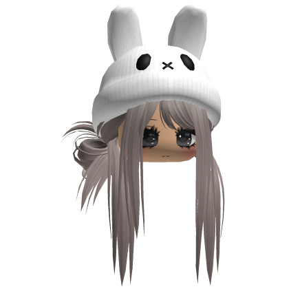 Moe Messy Girl Hair W/ Bunny Hat  Ash V4