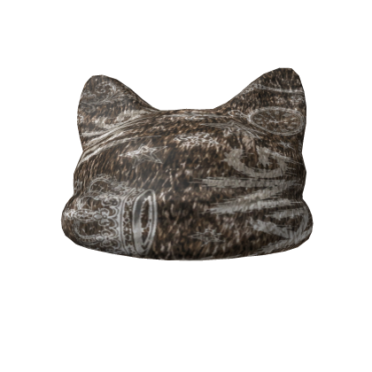 Bronze & Silver Vintage Graffiti Punk Fur Beanie thumbnail