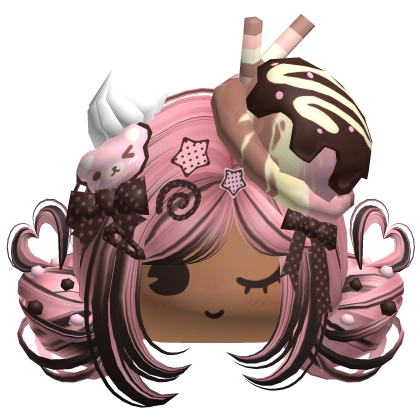 ♡ Ice Cream Girly Buns (Neapolitan)