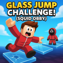 🤣 Glass Jump Challenge! (Squid Obby) 🦑