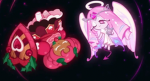 Purple and pink stars