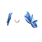Moon Crystal Petals - Ocean Blue