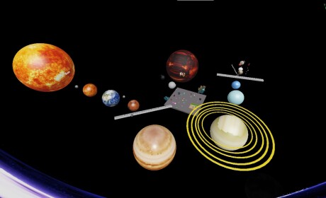 A game with planets and ice cream
