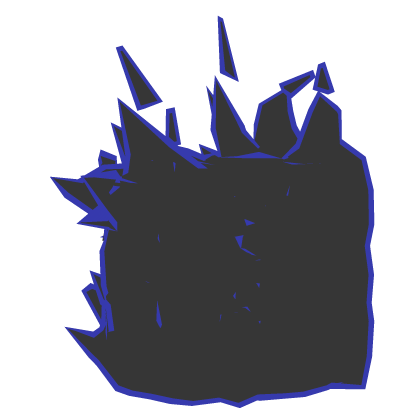 Blue Outline Flaming Body