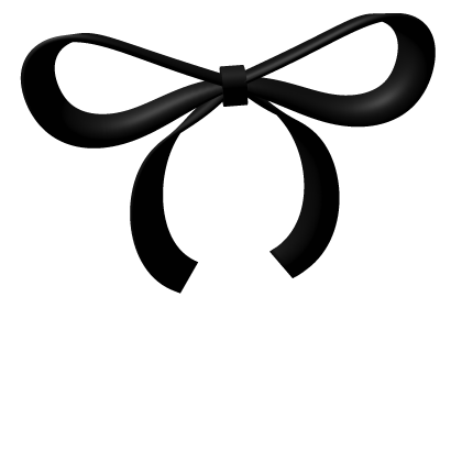 ♡front side hair bow - black Roblox item