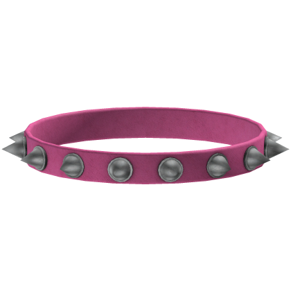 (Pink) Spiked Collar [1.0] Roblox item