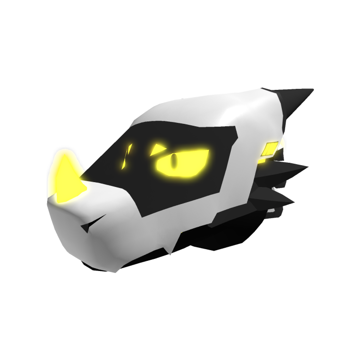 Emissive Synth Dragon Head | Yellow/White