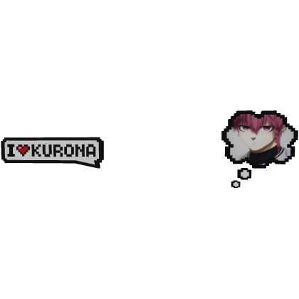 Kurona Blue Lock | I Love Text + Thinking Bubble
