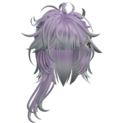Asymmetric Shag Hair - Lavender & Mint