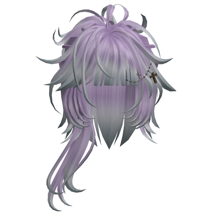 Asymmetric Shag Hair - Lavender & Mint