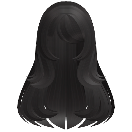 ♡ kawaii dark brown long flowy hair