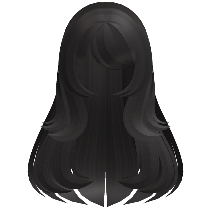 ♡ kawaii dark brown long flowy hair