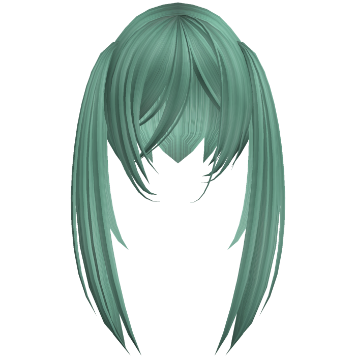 ୨ৎ Long Dark Green Soft Emo Overgrown Pigtails