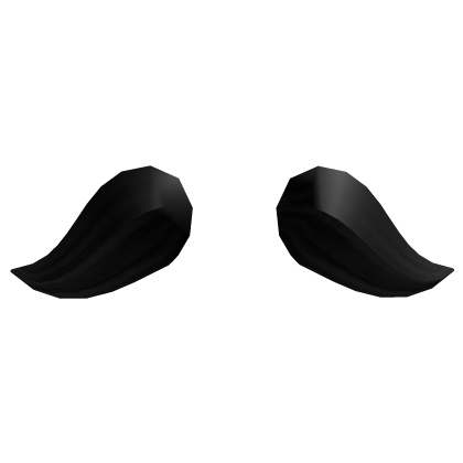 Black Droopy Ear-Shaped Hair Attachment Roblox item