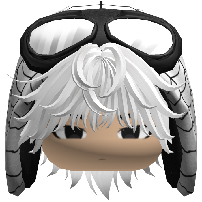 Spider White Hood Boy Messy White Hair w/ Face