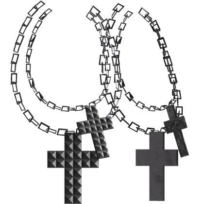 Silver Studded Cross Waist Chains