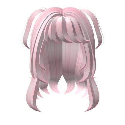 Cute messy pink doll hair w/ pigtails  Roblox item