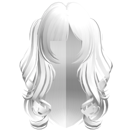♡ white adorable doll long hair & curly pigtails